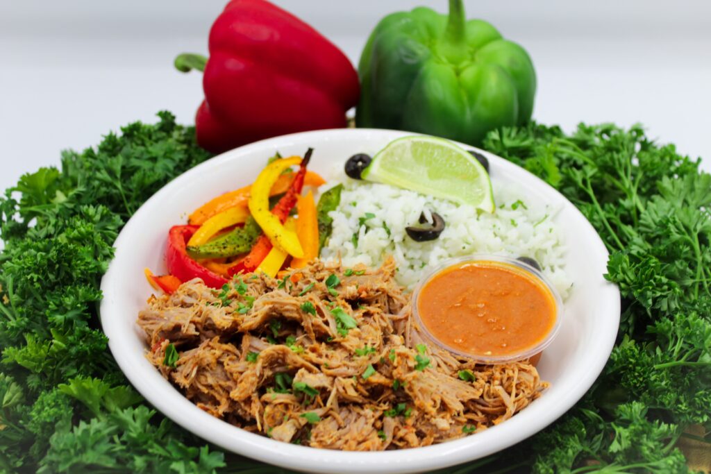 Pork Birria Bowl with Cilantro Lime Rice Mqt Nutrition