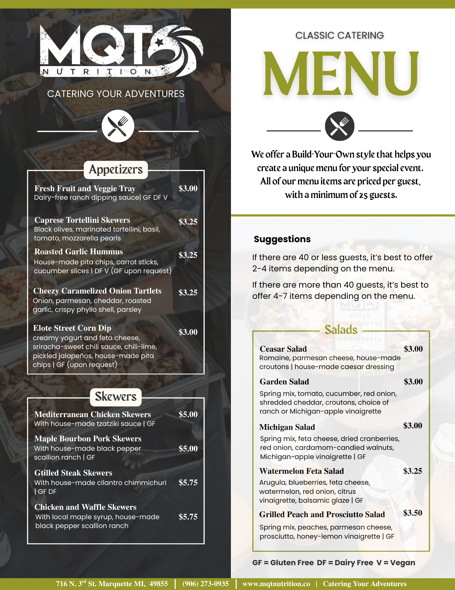 Go-to Catering Menu page 1